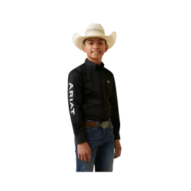 Ariat Men's Team Logo Twill Long Sleeve Black Shirt