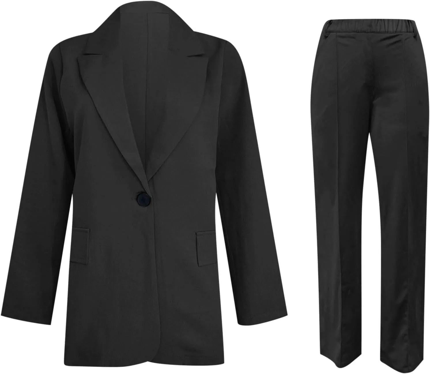 ChicCrate Blazer Sets Women 2 Piece Outfits Dressy Pant Suits Business Casual Outfits Loose Pants Work Clothing