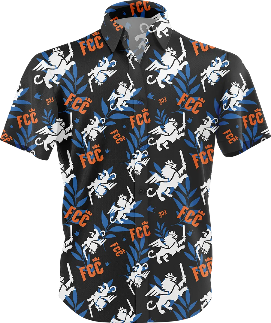 FC Cincinnati Tropical Button Up - Black