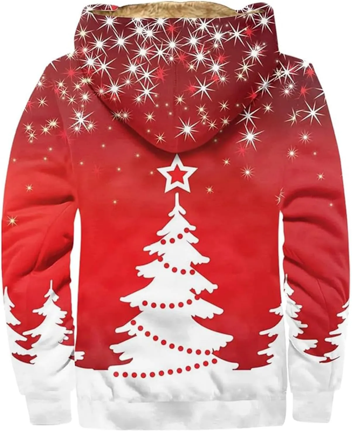 Mens Winter Coats Warm Jacket with Hood Pocket Western Cowboy 3D Printed Hooded Puffy Hooded Insulated Thicken