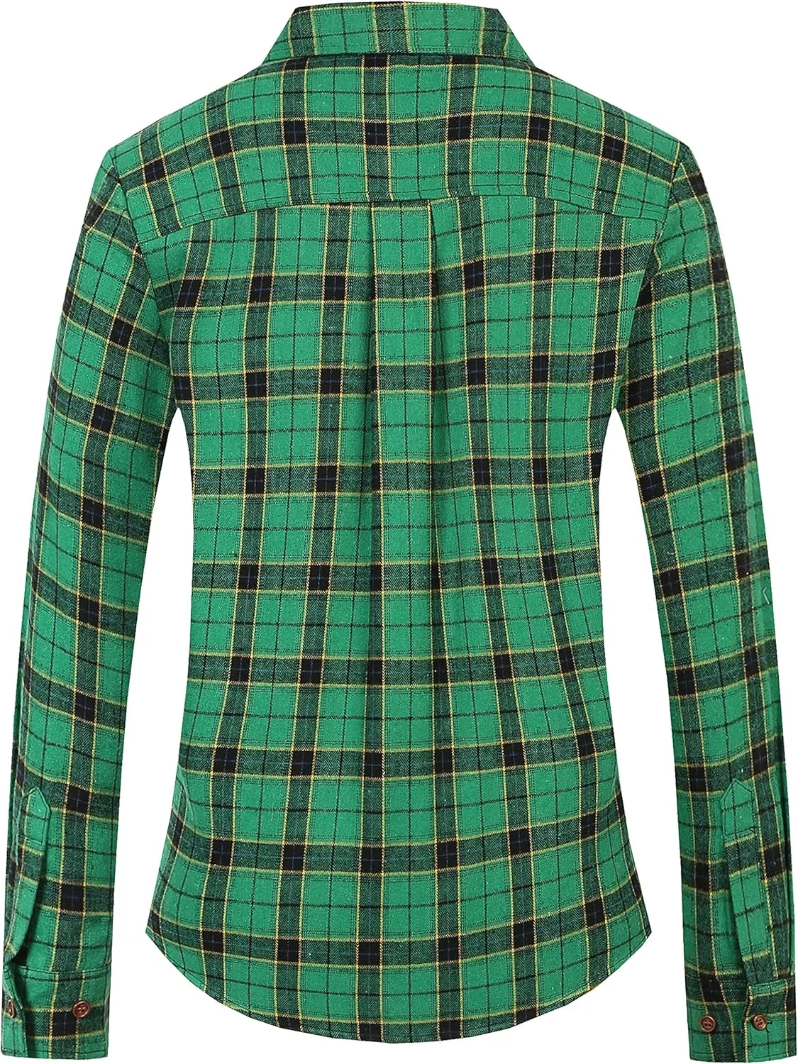 SSLR Flannel Shirts Womens Long Sleeve Button Down Plaid Shirts Casual