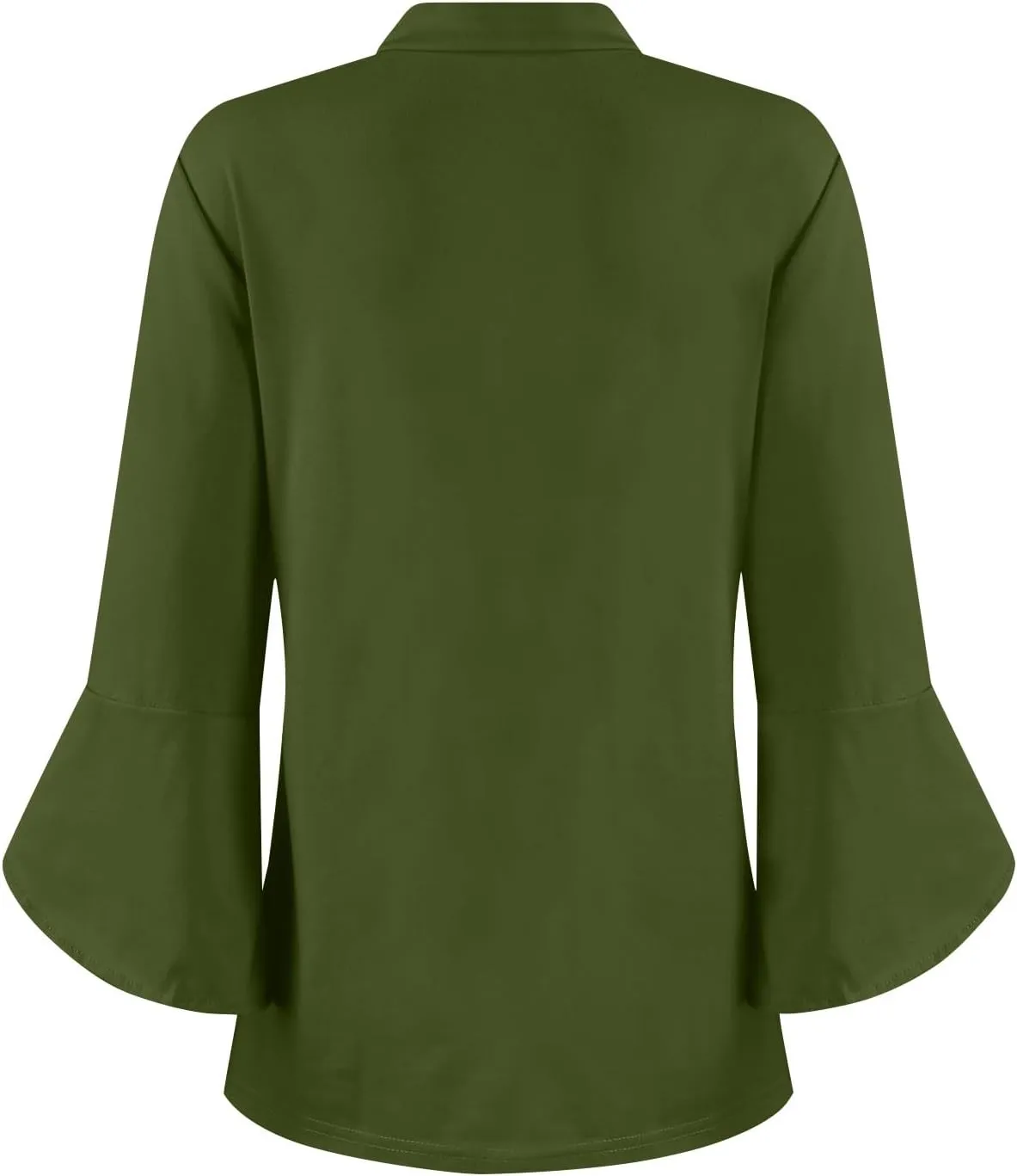 Womens Tops Dressy Casual V Neck 3/4 Length Sleeve Oversized Tshirts Tops Trendy Henley Neck Business Tunics or Tops