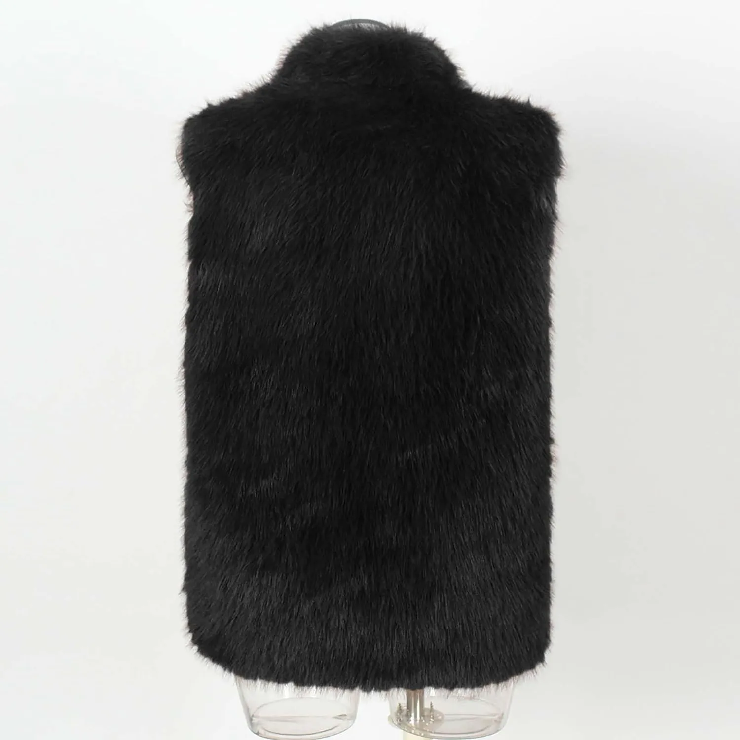 yardsong Faux Fur Vest Men Luxury Faux Fur Hoodie Gilet Coats Fashion Open Front Lapel Collar Fluffy Sleeveless Jackets